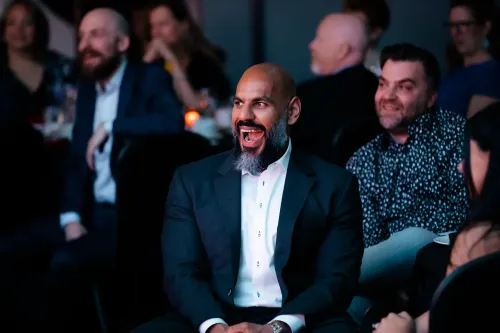 An audience laughing and enjoying themselves at a Very Very Improv show